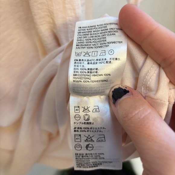 H&M Soft Cream Dress Minimalist Size 8 - Picture 8 of 9